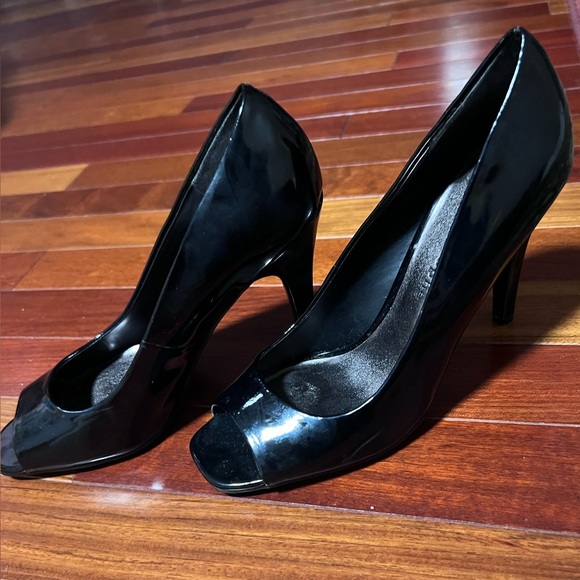 Black open toe heels stiletto - Picture 6 of 6